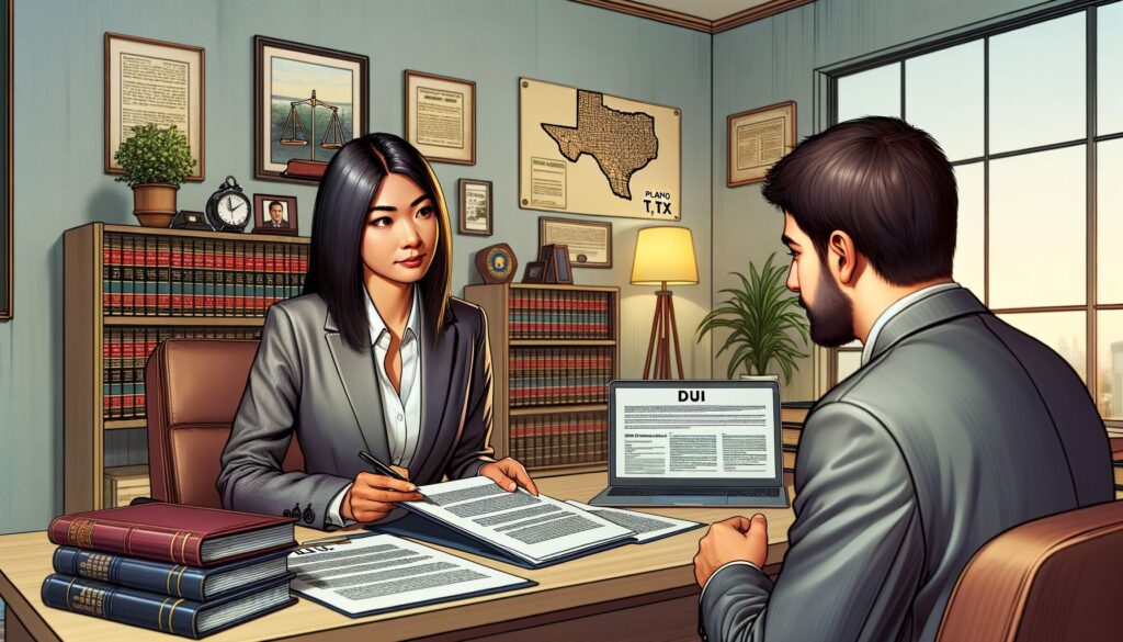 Dui Lawyer In Plano, Tx, Consulting With A Client About Their Case